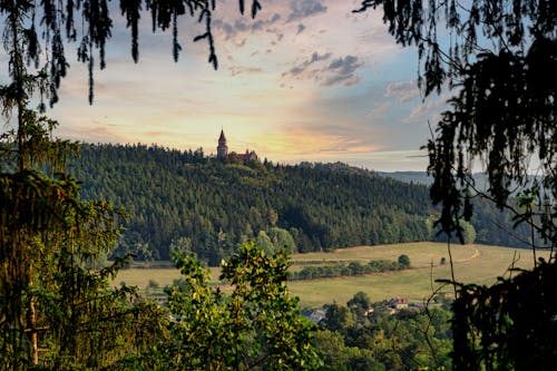 A View of the Bouzov Castle