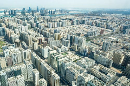 Aerial View of City Buildings in Abu Dhabi 