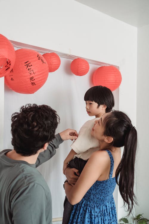 Family with Boy Together