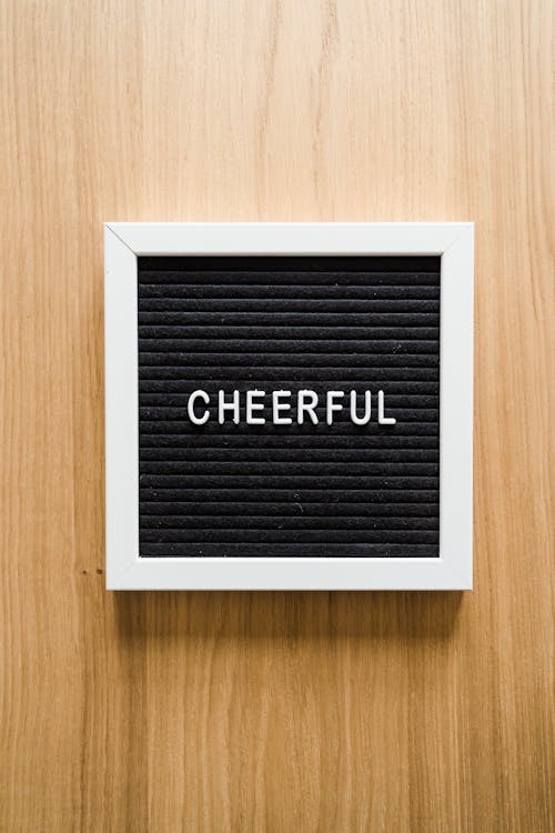 Free Cheerful Text on a Letter Board Stock Photo