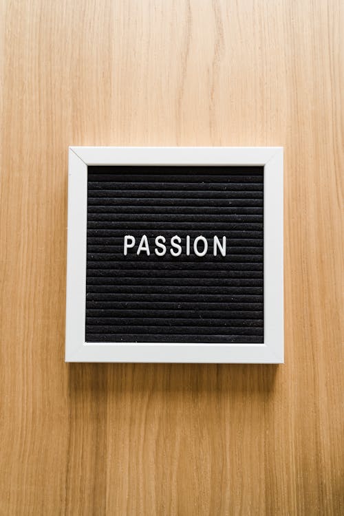Free Passion Text on Letter Board Stock Photo