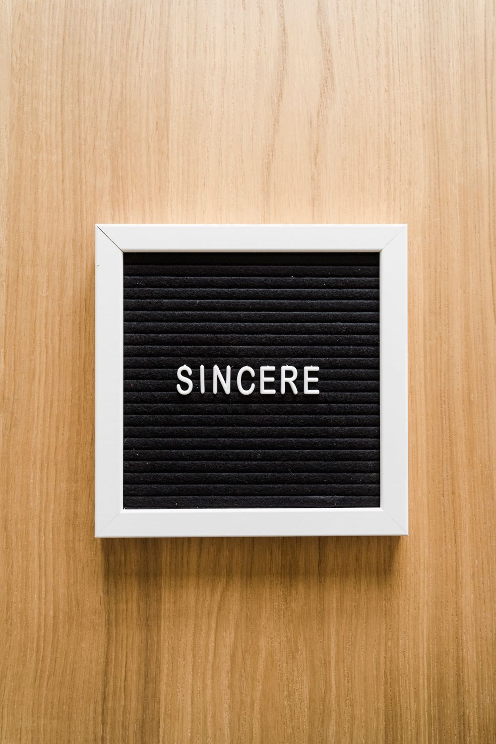 Sincere Word on Letter Board · Free Stock Photo
