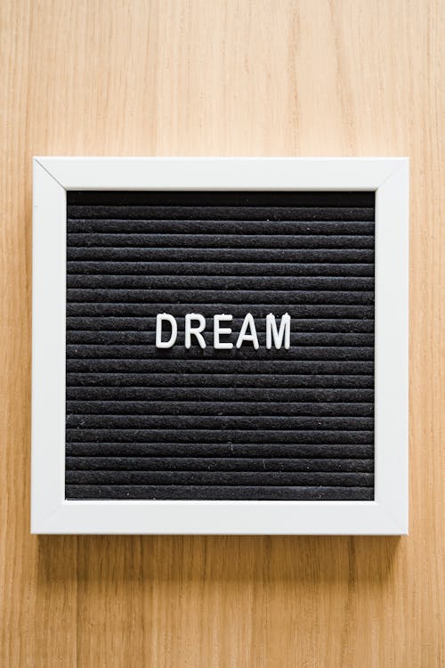 Dream Text on Letter Board