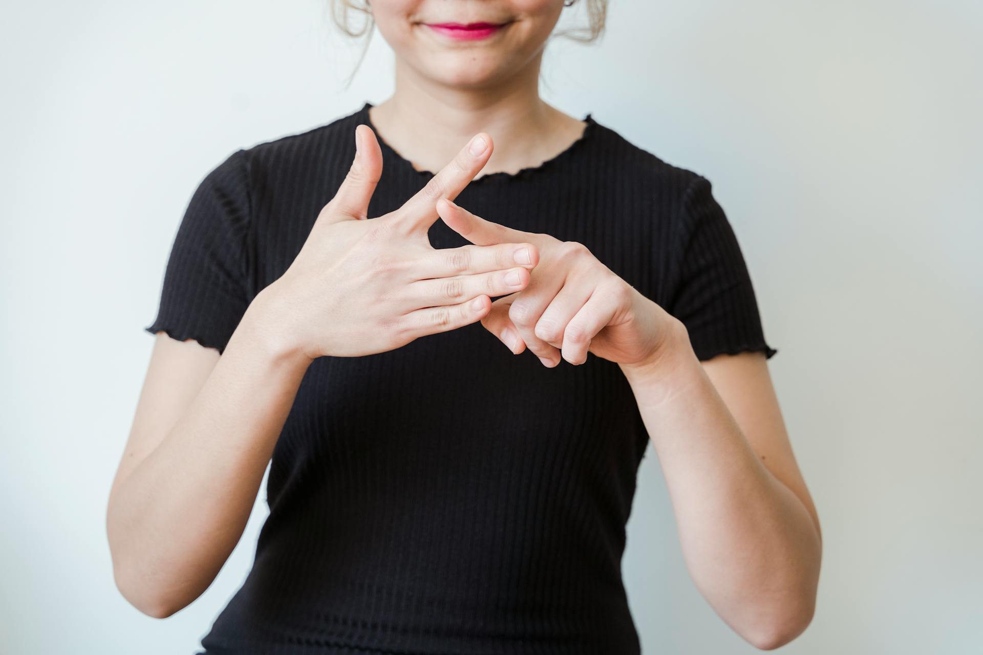 A Person Doing Sign Language