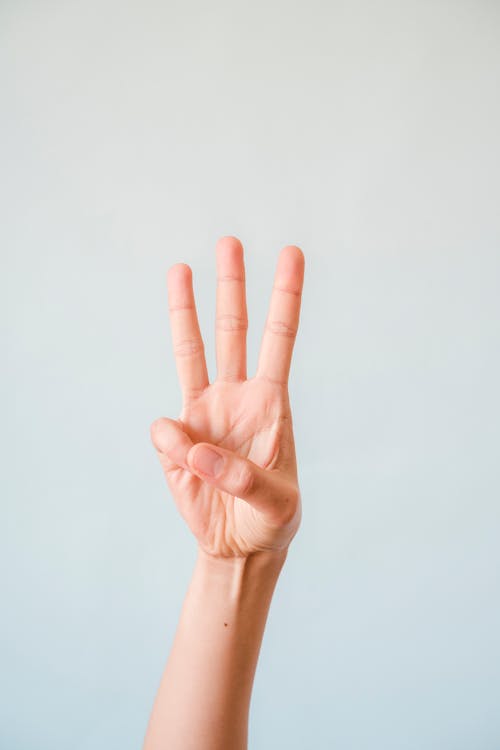 Person's Hand Doing Hand Signals