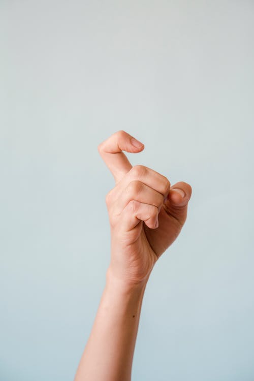 Person Doing a Letter X Sing Language