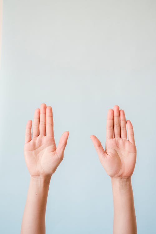 Free A Close-Up Shot of a Person's Palms Stock Photo