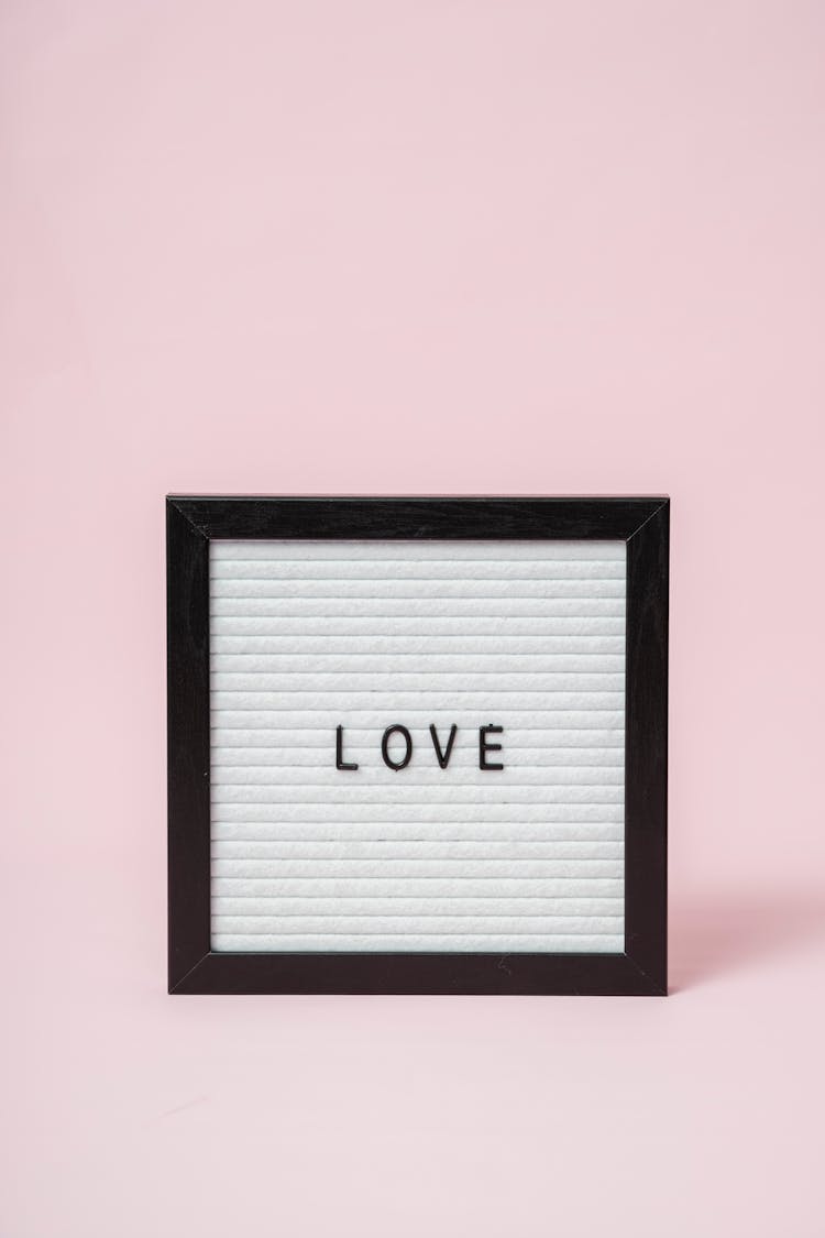 Love Word On Letter Board