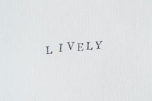 Simple black typography 'Lively' on a white textured paper background.