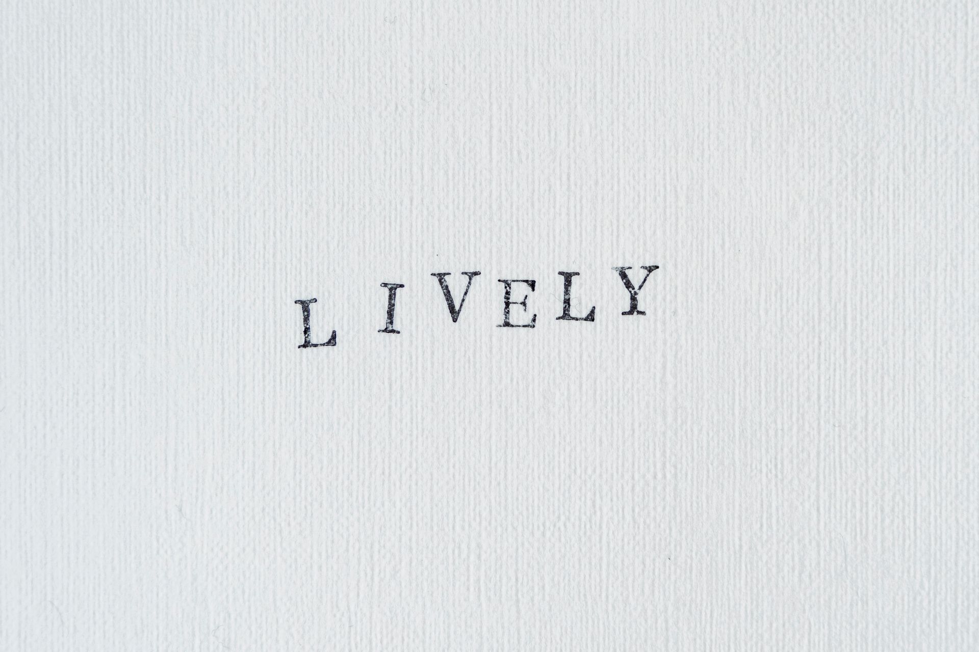 Stamped Text on White Paper
