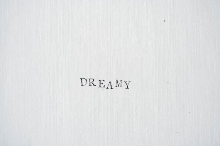 Dreamy Text On White Background