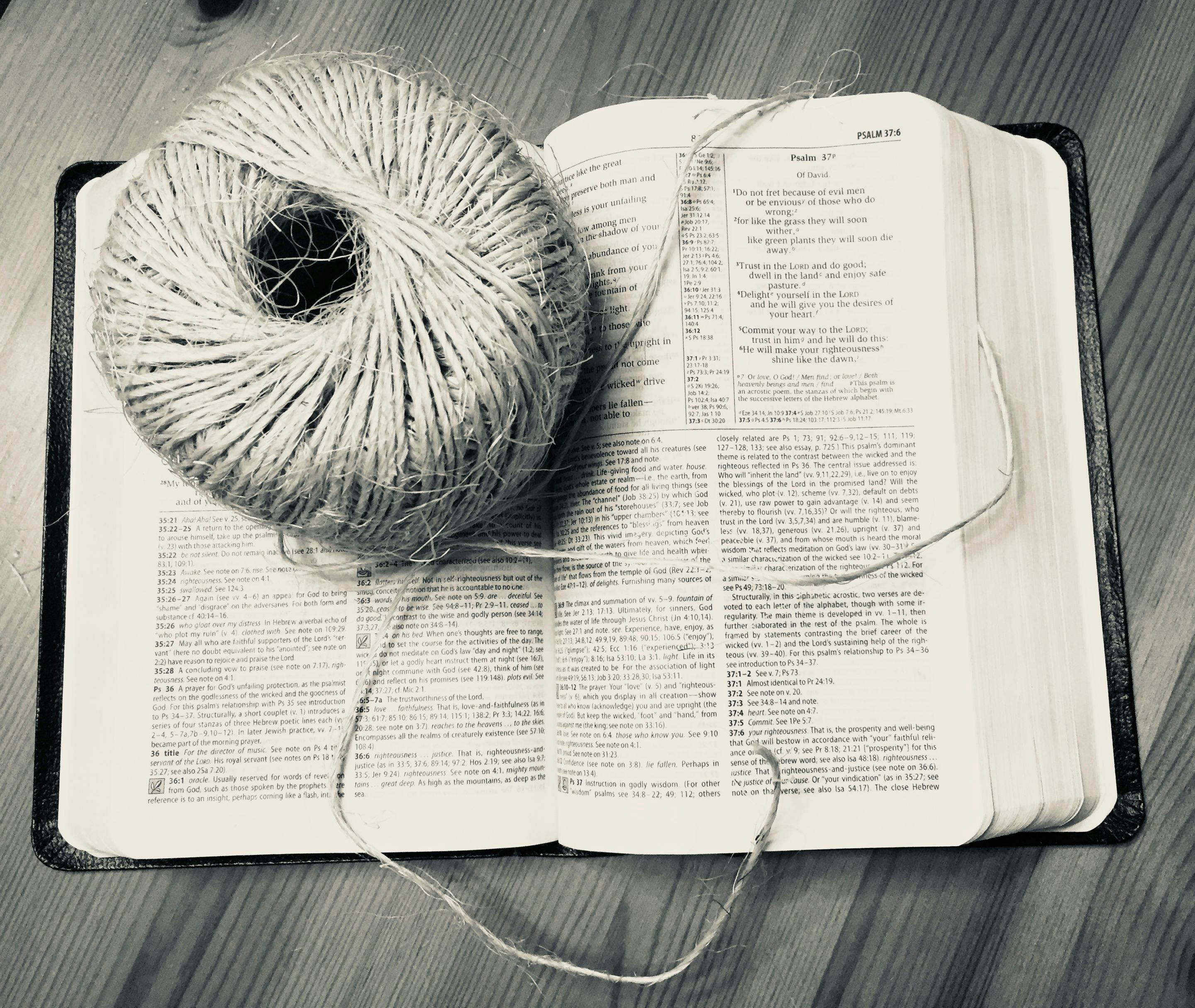 Free stock photo of ball of twine, ball of twine and Bible, bible