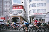 People Riding Bicycles on the Road