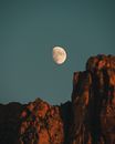 Full Moon over Brown Rocky Mountain