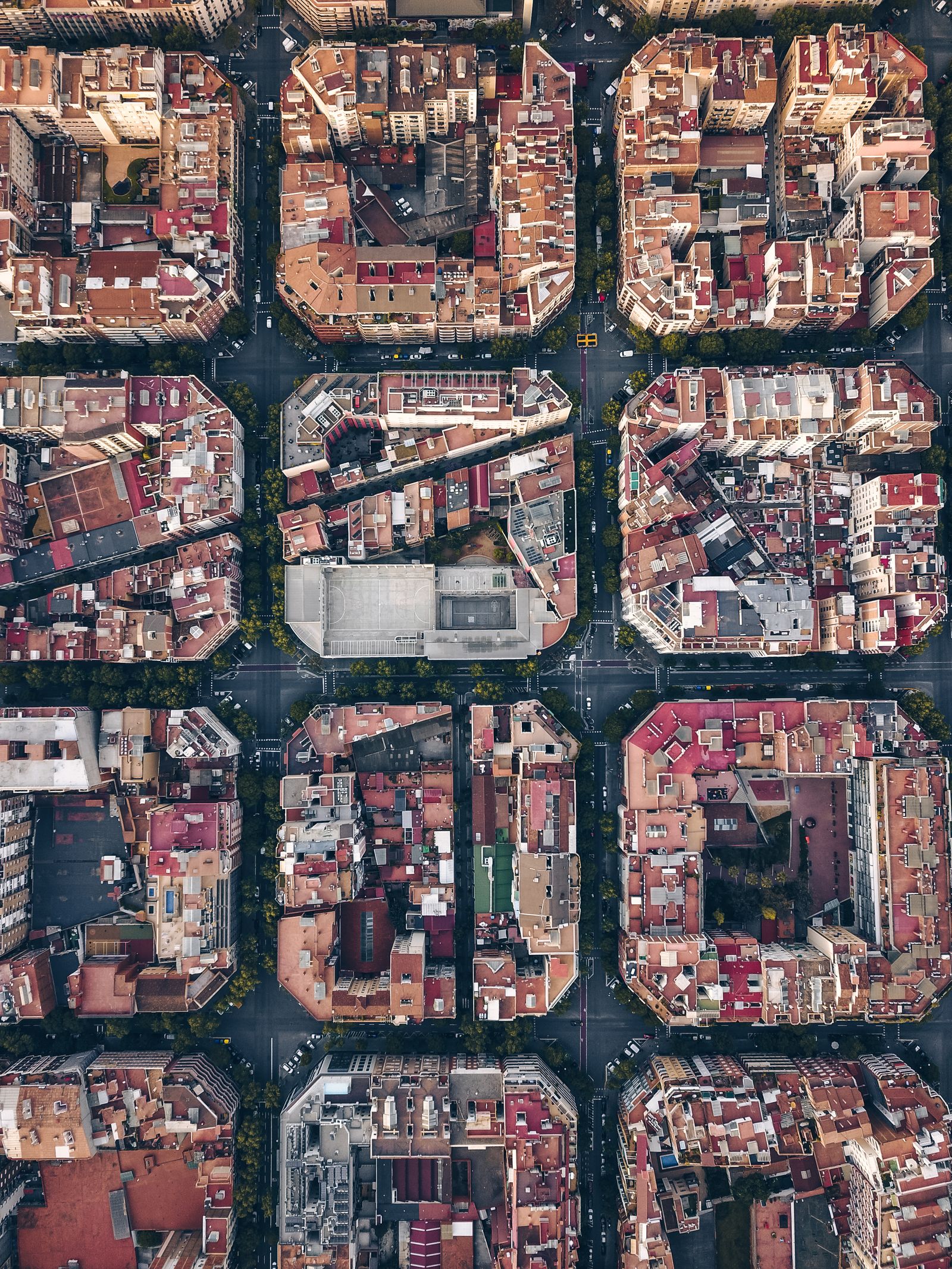 Vista aérea del Eixample de Barcelona