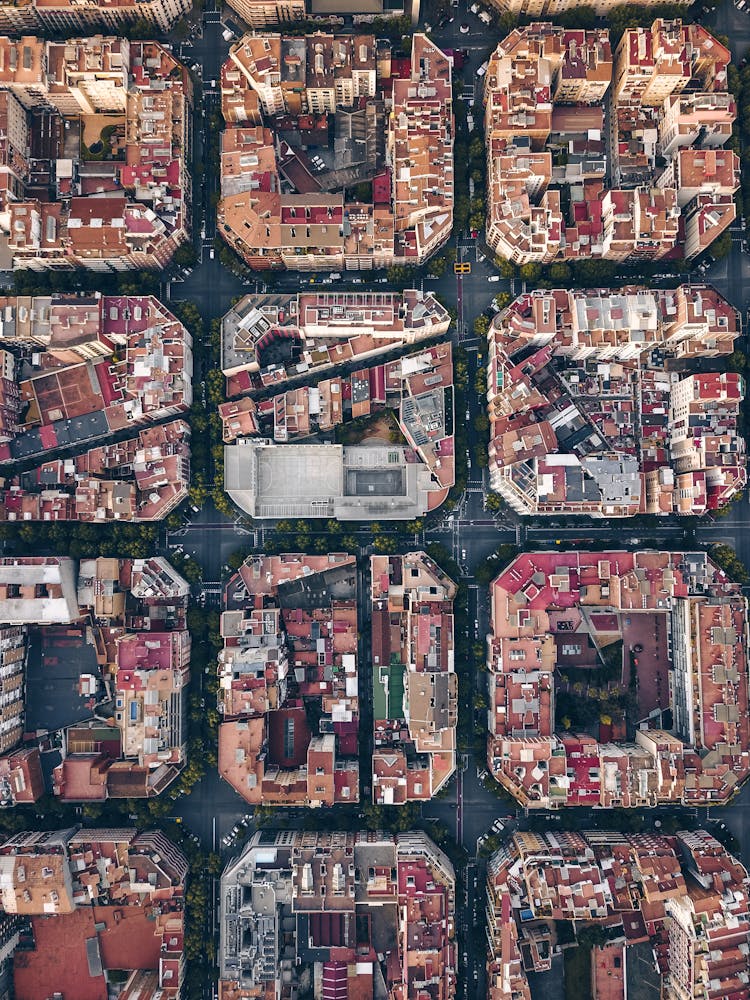 Aerial View Of City Buildings