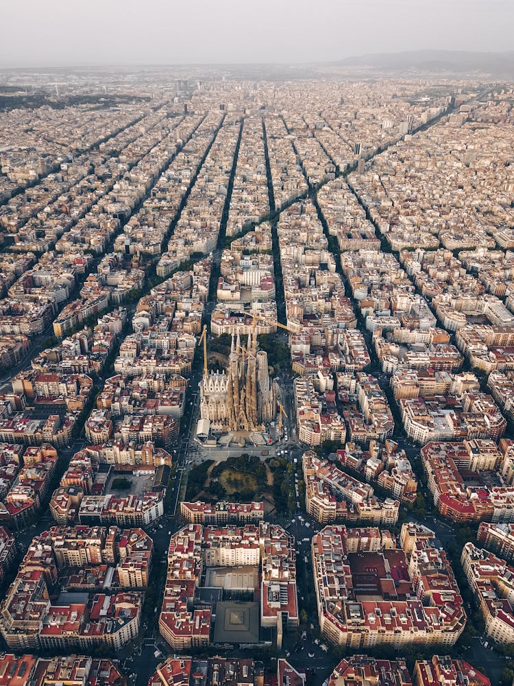 Aerial View Of City Buildings