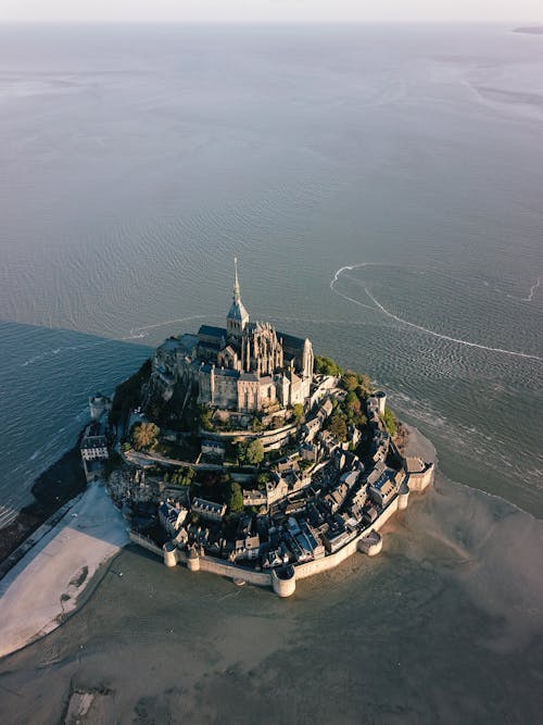 Δωρεάν στοκ φωτογραφιών με mont saint michel, αβαείο, αεροφωτογράφιση