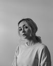 Woman in Crew Neck Shirt