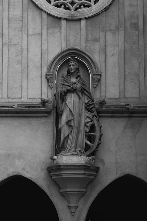 Sculpture on Ancient Building Facade