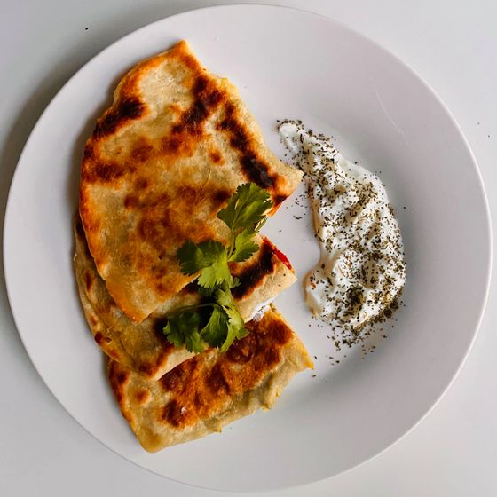 Grilled quesadilla wedges with herbs — photo by I Own My Food Art on Pexels