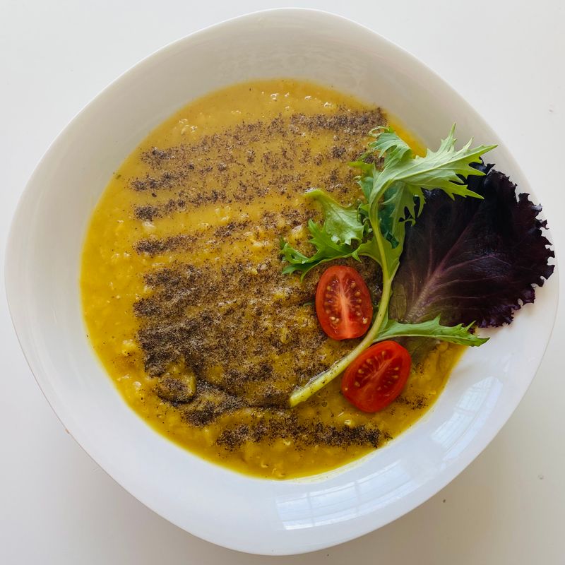 Tunisian Lentil Soup with Tabil and Tomato Paste
