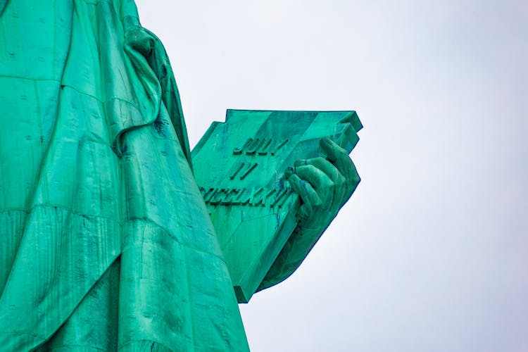 Declaration Of Independence In Statue Of Liberty's Hand 