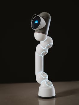 Photo by Kindel Media A humanoid robot with a camera-like lens, showcasing modern technology and robotics design.