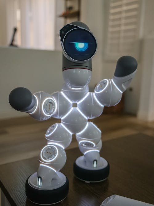White and Black Robot Toy
