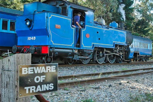 Free stock photo of australia, beware of train, beware of train sign