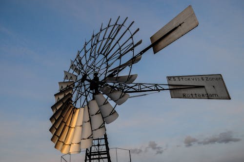 Low-angle Photo of Windmill Pump