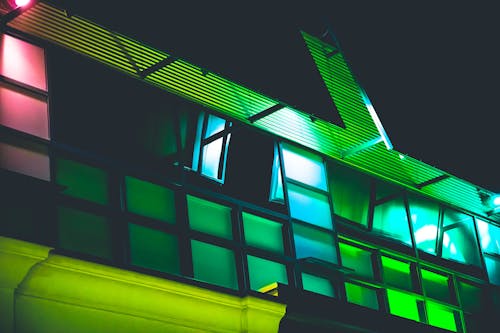 Free Green Led Building Stock Photo