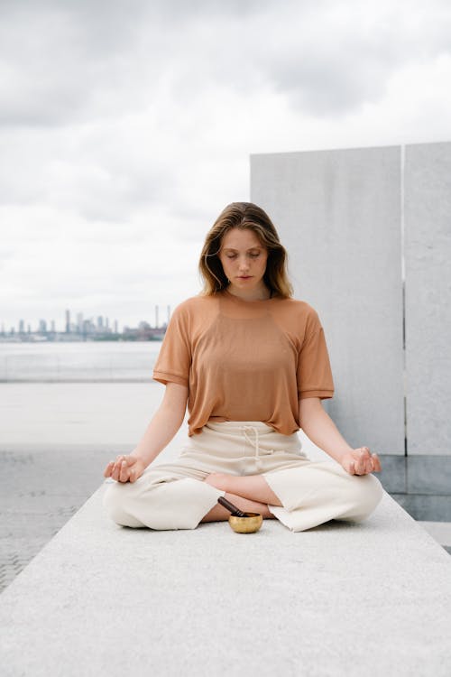 Free A Woman Meditating Stock Photo