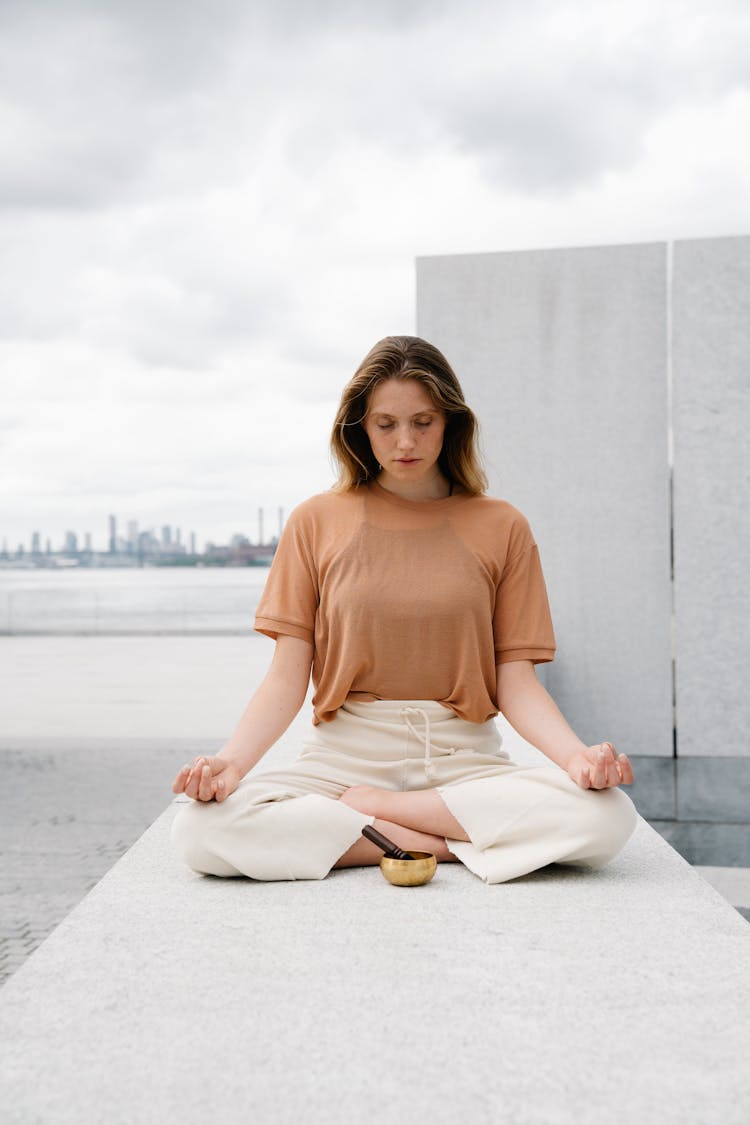 A Woman Meditating