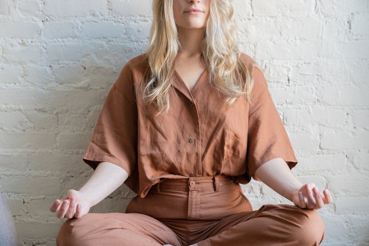 Woman With Mudra Hands Meditating