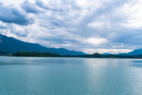 Body of Water Near Green Trees Under White Clouds