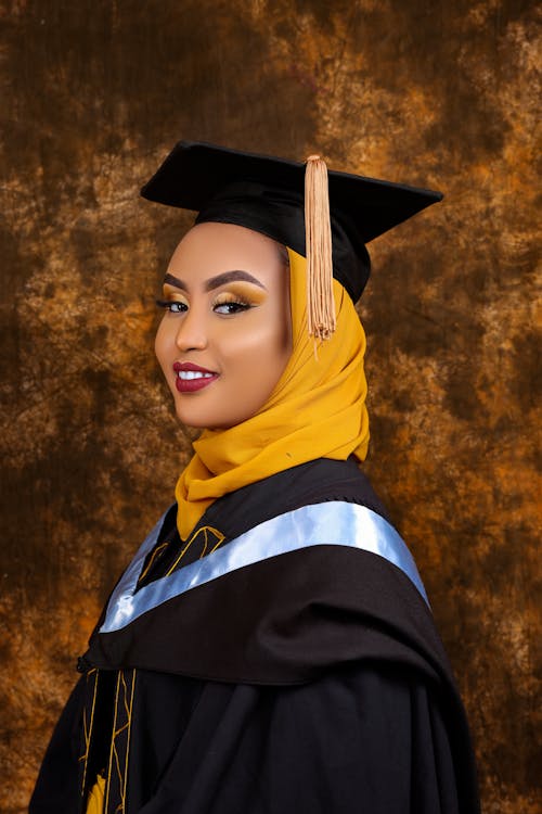 Free A Graduation Portrait of a Young Woman Stock Photo