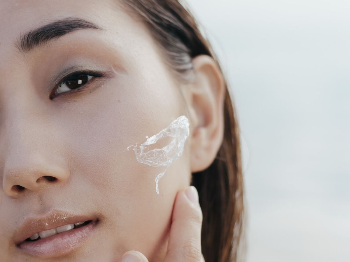 Close-up of clear, healthy skin
