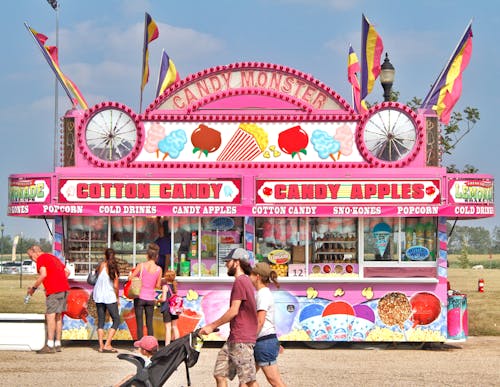 Free stock photo of cotton candy, fair, food truck Stock Photo