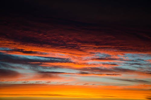 Free Scenic View of Clouds during Sunset Stock Photo