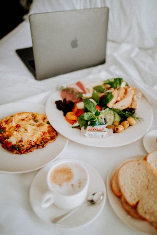 Free Cooked Food on White Ceramic Plate Stock Photo