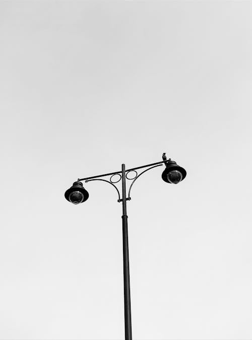 Free Grayscale Photo of a Lamppost Stock Photo