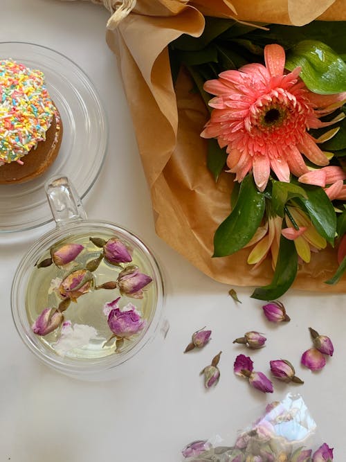 Δωρεάν στοκ φωτογραφιών με flatlay, αναψυκτικό, γυάλινη κούπα