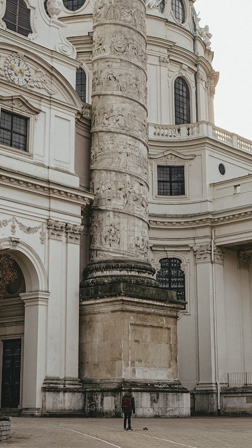 Facade of the Karlskirche, Vienna, Austria