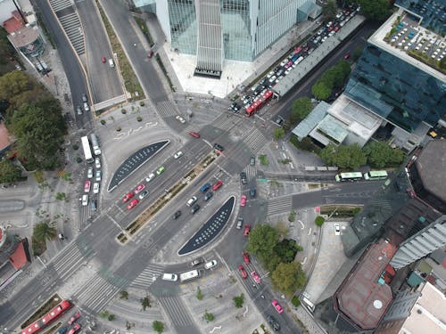 Foto profissional grátis de aerofotografia, automóveis, centro da cidade