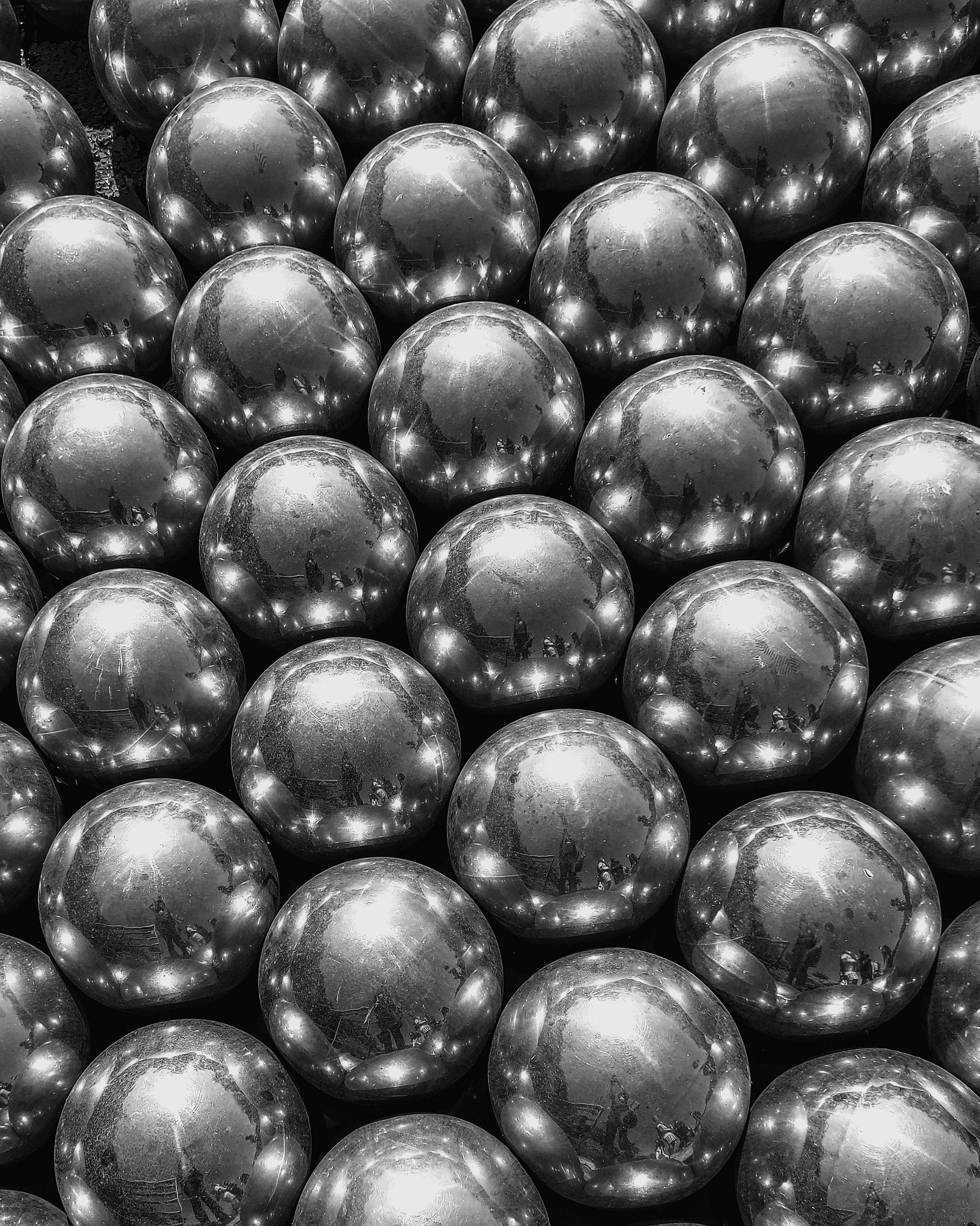 Closeup of Silver Balls · Free Stock Photo