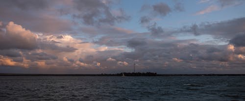 Free stock photo of baltic sea, beautiful sunset, blue sky