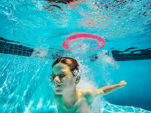 A Boy in a Swimming Pool 