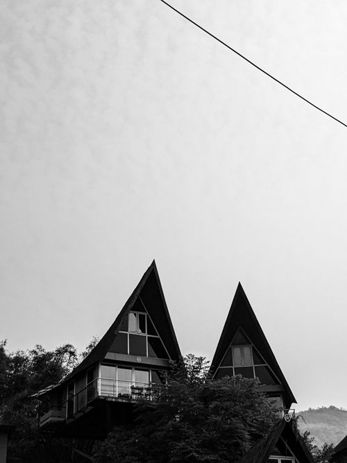 Free stock photo of black and white, house, minimalist architecture Stock Photo