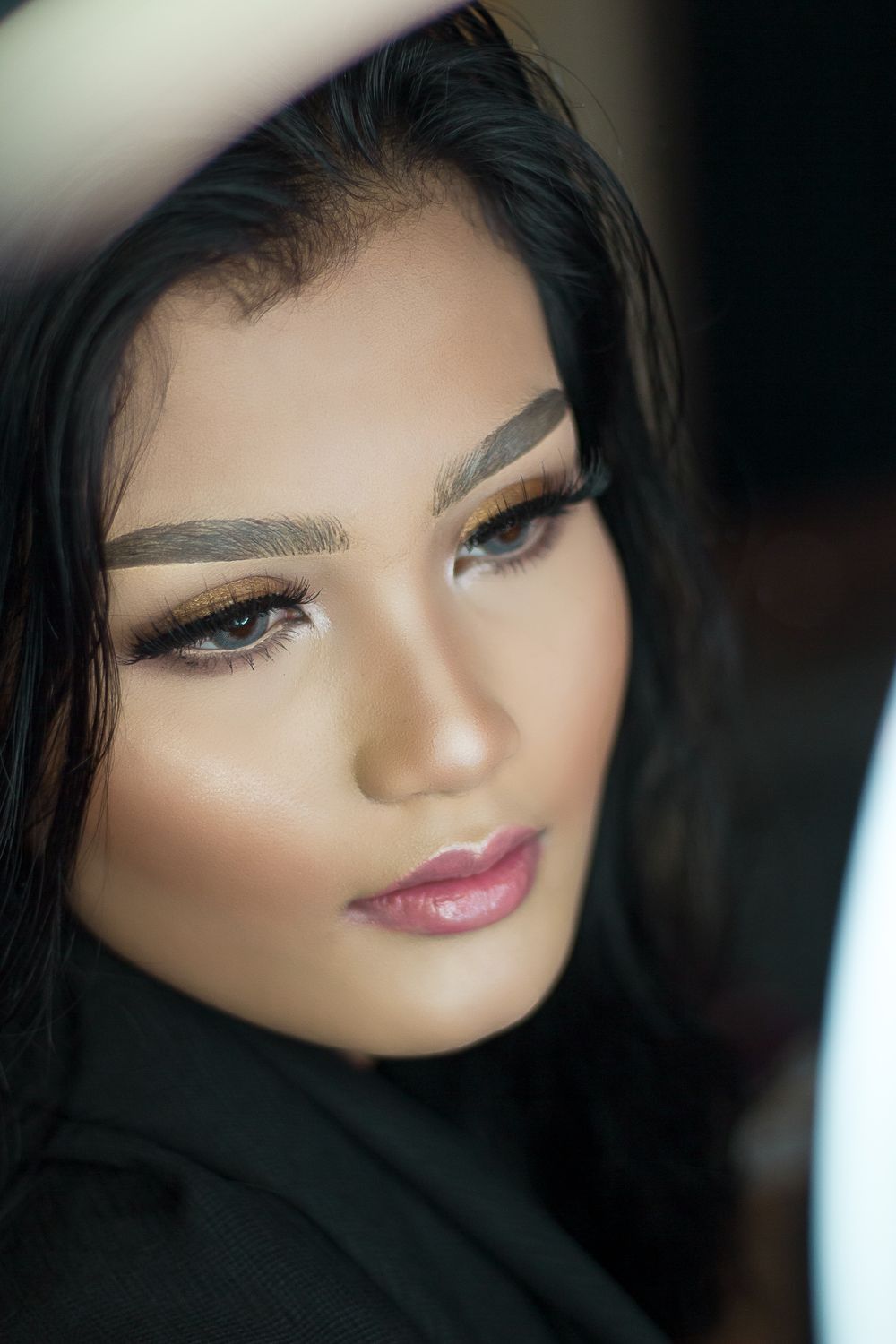 Close-up makeup portrait